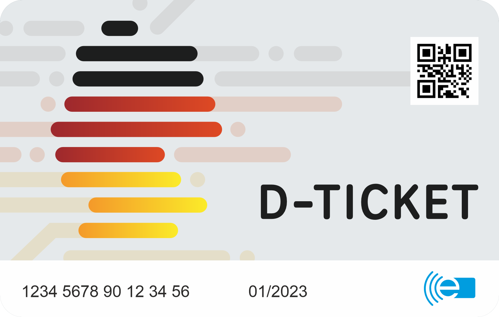 Deutschlandticket in der Form einer elektronischen Karte